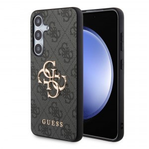 Guess PU 4G Metal Logo tok Samsung Galaxy S24+ Szürke