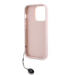 Karl Lagerfeld PU Saffiano Strasszköves Medálos tok iPhone 14 Pro Max Pink