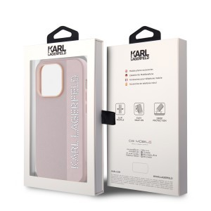 Karl Lagerfeld PU Saffiano Strasszköves Medálos tok iPhone 14 Pro Max Pink