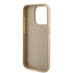 Guess PU Bőr Iridescent Metal Script tok iPhone 15 Pro Gold