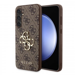 Guess PU 4G Metal Logo tok Samsung Galaxy S23 FE Brown