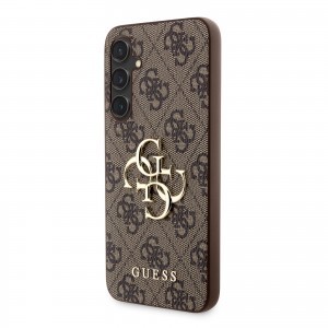 Guess PU 4G Metal Logo tok Samsung Galaxy S23 FE Brown