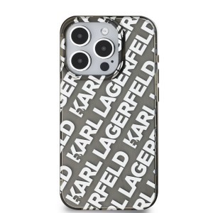 Karl Lagerfeld IML Electroplated Repeated Logo tok iPhone 15 Pro Max ezüst