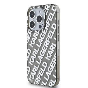 Karl Lagerfeld IML Electroplated Repeated Logo tok iPhone 15 Pro Max ezüst