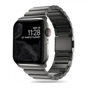 Tech-Protect SteelBand karkötő Apple Watch 4 / 5 / 6 / 7 / 8 / 9 / SE / Ultra 1 / 2 (42/44/45/49 mm) - Fekete