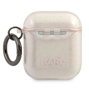 Karl Lagerfeld KLA2UKHGD AirPods tok aranyszínű/csillogó Karl`s Head