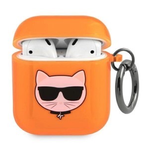 Karl Lagerfeld KLA2UCHFO AirPods tok narancssárga Choupette