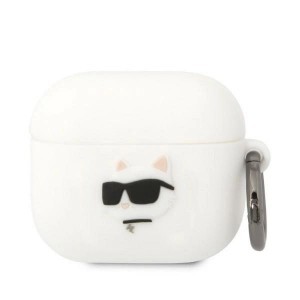 Karl Lagerfeld KLA3RUNCHH AirPods 3 tok fehér/fehér Szilikon Choupette Head 3D