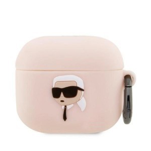 Karl Lagerfeld KLA3RUNIKP AirPods 3 fliptok rózsaszín / rózsaszín Szilikon Karl Fej 3D