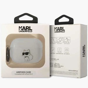 Karl Lagerfeld KLAP2HNCHTCT Átlátszó AirPods Pro 2 tok Ikonik Choupette