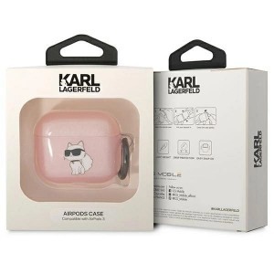 Karl Lagerfeld KLA3HNCHTCP Airpods 3 tok rózsaszín/rózsaszín Ikonik Choupette