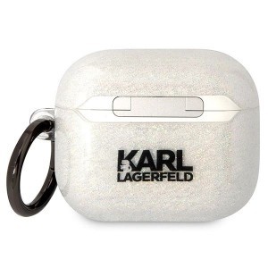 Karl Lagerfeld KLA3HNKCTGT AirPods 3 tok transzparens glitter Karl&Choupette