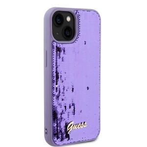 Guess Sequin Script Logo tok iPhone 13-hoz lila