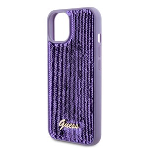 Guess Sequin Script Logo tok iPhone 13-hoz lila