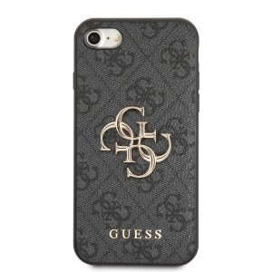 Guess PU 4G Metal Logo tok iPhone 7/8/SE2020/SE2022 szürke