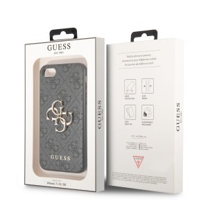 Guess PU 4G Metal Logo tok iPhone 7/8/SE2020/SE2022 szürke