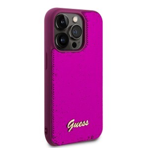 Guess Sequin Script Logo tok iPhone 14 Pro Max Magenta