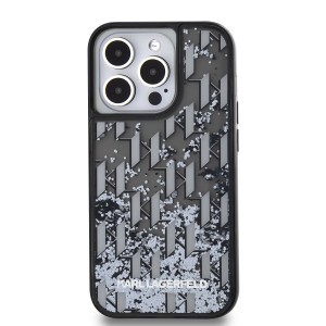 Karl Lagerfeld Liquid Glitter Monogram Gradient tok iPhone 14 Pro Max Black