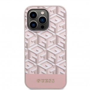 Guess PU G Cube MagSafe tok iPhone 13 Pro Pink