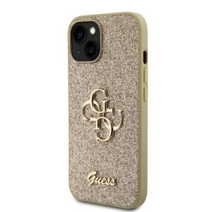 Guess PU Fixed Glitter 4G Metal Logo iPhone 13 tok Arany