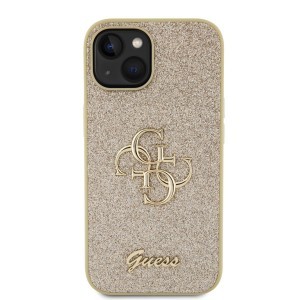 Guess PU Fixed Glitter 4G Metal Logo iPhone 13 tok Arany