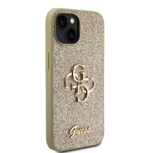 Guess PU Fixed Glitter 4G Metal Logo iPhone 13 tok Arany