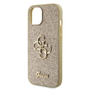 Guess PU Fixed Glitter 4G Metal Logo iPhone 13 tok Arany