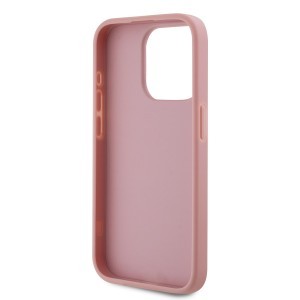 Karl Lagerfeld Wrinkled PU Signature Logo tok iPhone 15 Pro Pink