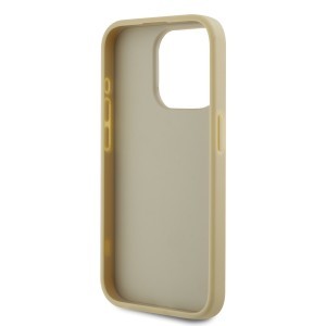 Karl Lagerfeld Wrinkled PU Signature Logo tok iPhone 15 Pro Gold