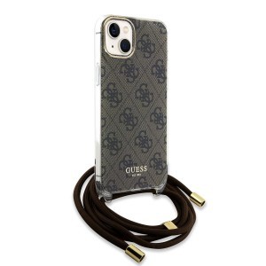 Guess IML 4G Printed Crossbody Strap tok iPhone 15 Barna