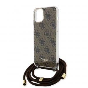 Guess IML 4G Printed Crossbody Strap tok iPhone 15 Barna