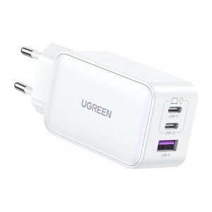 Ugreen CD244 65W USB-A / 2x USB-C GaN gyorstöltő - fehér