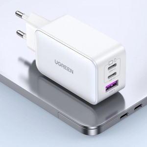 Ugreen CD244 65W USB-A / 2x USB-C GaN gyorstöltő - fehér-7