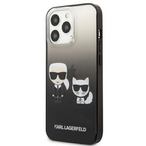 Karl Lagerfeld KLHCP13LTGKCK iPhone 13 Pro tok fekete Gradient Ikonik Karl & Choupette