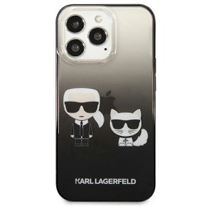 Karl Lagerfeld KLHCP13LTGKCK iPhone 13 Pro tok fekete Gradient Ikonik Karl & Choupette