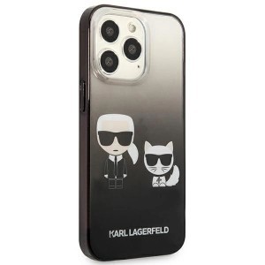 Karl Lagerfeld KLHCP13LTGKCK iPhone 13 Pro tok fekete Gradient Ikonik Karl & Choupette