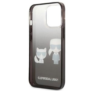 Karl Lagerfeld KLHCP13LTGKCK iPhone 13 Pro tok fekete Gradient Ikonik Karl & Choupette