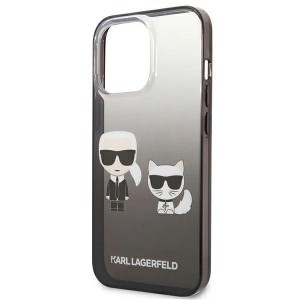 Karl Lagerfeld KLHCP13LTGKCK iPhone 13 Pro tok fekete Gradient Ikonik Karl & Choupette