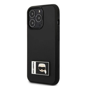 Karl Lagerfeld KLHCP13L3DKPK iPhone 13 Pro fekete kemény tok Ikonik Patch