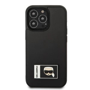 Karl Lagerfeld KLHCP13L3DKPK iPhone 13 Pro fekete kemény tok Ikonik Patch