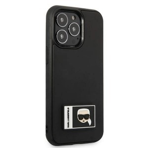 Karl Lagerfeld KLHCP13L3DKPK iPhone 13 Pro fekete kemény tok Ikonik Patch