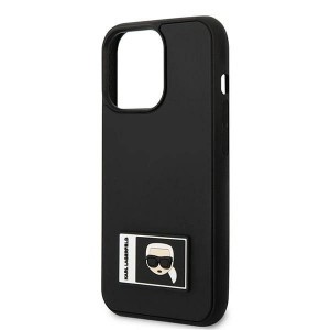 Karl Lagerfeld KLHCP13L3DKPK iPhone 13 Pro fekete kemény tok Ikonik Patch