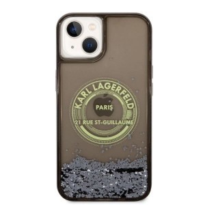 Karl Lagerfeld Liquid Glitter RSG tok iPhone 14 Plus - fekete