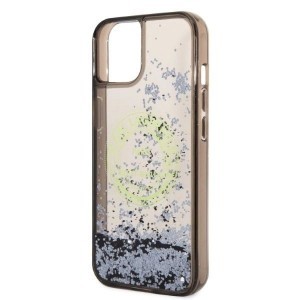 Karl Lagerfeld Liquid Glitter RSG tok iPhone 14 Plus - fekete