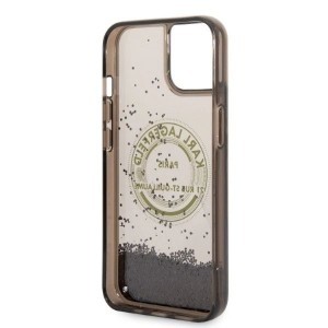 Karl Lagerfeld Liquid Glitter RSG tok iPhone 14 Plus - fekete