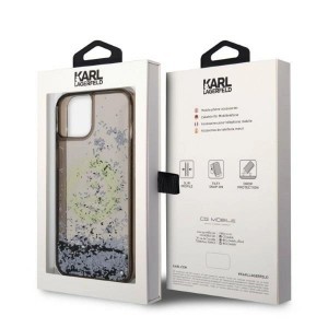 Karl Lagerfeld Liquid Glitter RSG tok iPhone 14 Plus - fekete