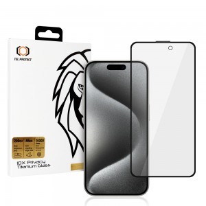 Tempered glass 10X Privacy Titanium iPhone 16 Pro Max üvegfólia