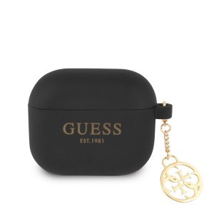 Guess 4G Charm Szilikon Tok AirPods 3 Fekete