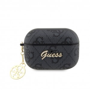 Guess 4G Script PC/PU Charm tok AirPods Pro 2 fekete