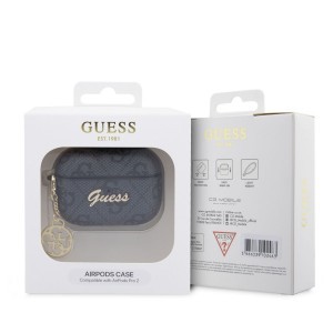 Guess 4G Script PC/PU Charm tok AirPods Pro 2 fekete